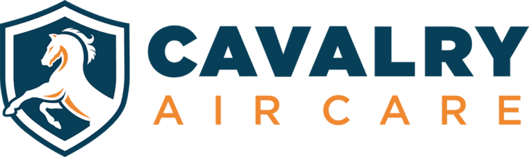 HVAC cleaning services from Cavalry Air Care. An image shows the company logo.