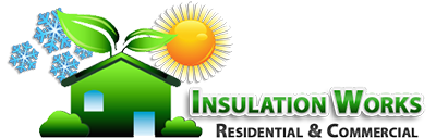 One of the best attic insulation companies in San Antonio. An image that shows Insulation Works' company logo. 
