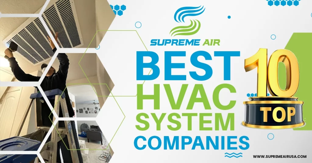 An infographic about our top 10 picks, shows an image of the best HVAC system.