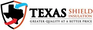 One of the best attic insulation companies in San Antonio. An image that shows Texas Shield Insulation's company logo. 