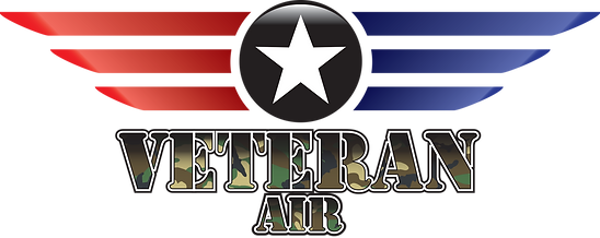 HVAC cleaning services from Veteran Air. An image shows the company logo.